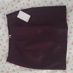 Free People Vegan leather mini skirt size 4